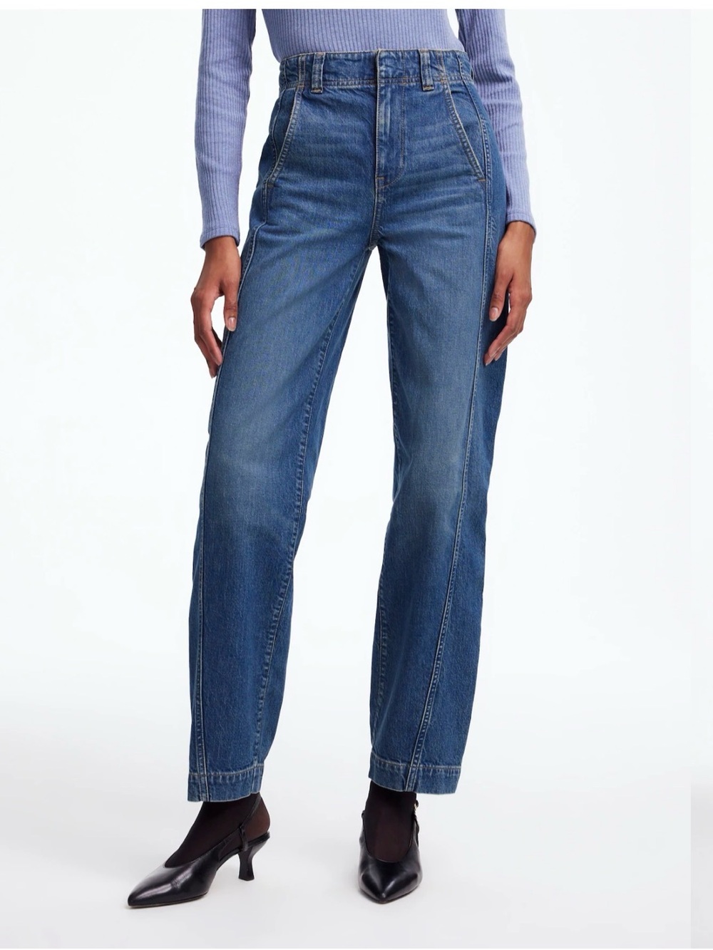 NWT Madewell Tapered Denim Trousers Size 29